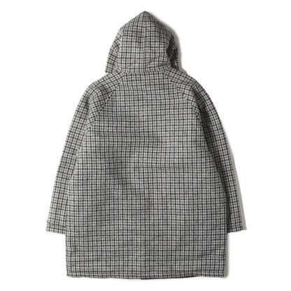 × HARRIS TWEED リバーシブル ウインドウペンチェック キルト フーデッド コート (SD HARRIS TWEED Reversible Hood Coat)