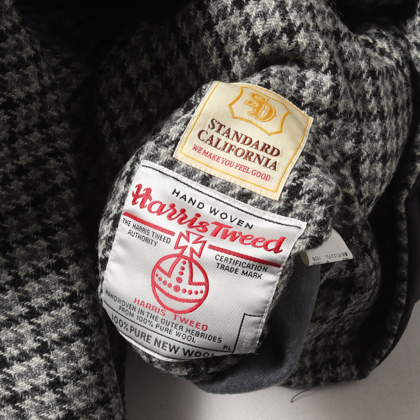 × HARRIS TWEED リバーシブル ウインドウペンチェック キルト フーデッド コート (SD HARRIS TWEED Reversible Hood Coat)