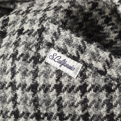 × HARRIS TWEED リバーシブル ウインドウペンチェック キルト フーデッド コート (SD HARRIS TWEED Reversible Hood Coat)