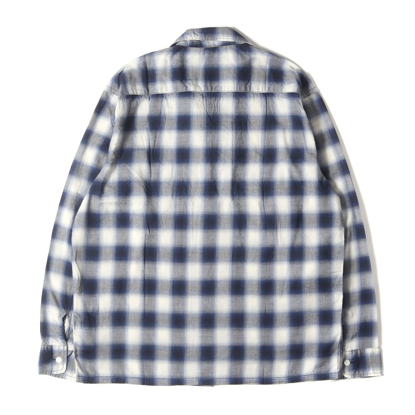 23SS オンブレチェック レーヨン混 オープンカラー シャツ (SD OMBRE CHECK SHIRT)