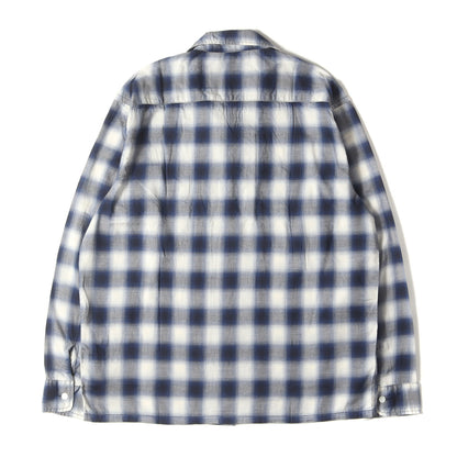 23SS オンブレチェック レーヨン混 オープンカラー シャツ (SD OMBRE CHECK SHIRT)