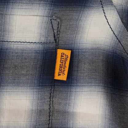 23SS オンブレチェック レーヨン混 オープンカラー シャツ (SD OMBRE CHECK SHIRT)