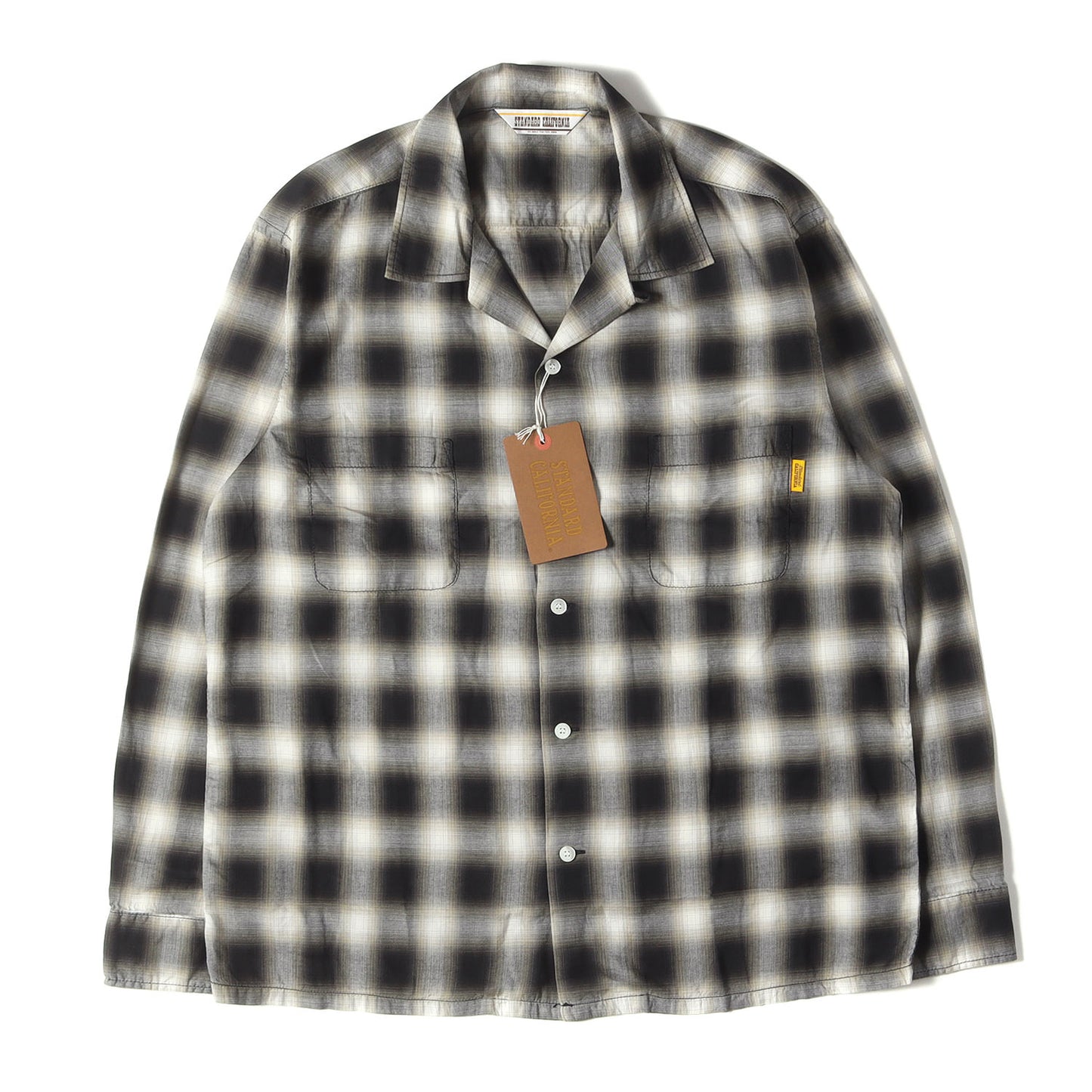 23SS オンブレチェック レーヨン混 オープンカラー シャツ (SD OMBRE CHECK SHIRT)