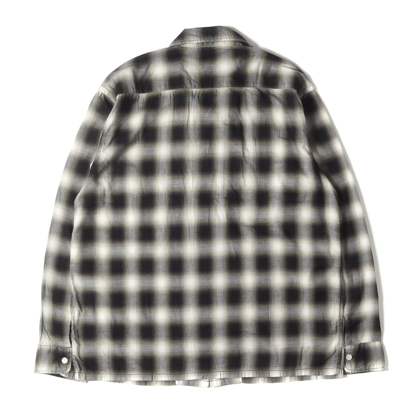 23SS オンブレチェック レーヨン混 オープンカラー シャツ (SD OMBRE CHECK SHIRT)