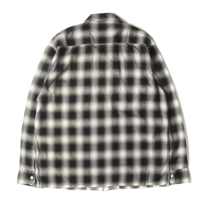 23SS オンブレチェック レーヨン混 オープンカラー シャツ (SD OMBRE CHECK SHIRT)