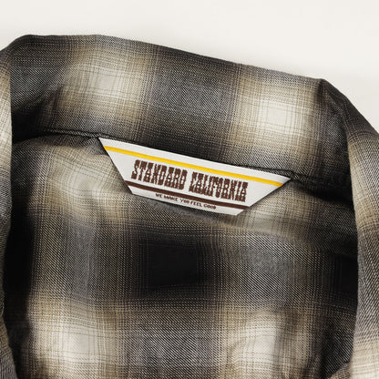 23SS オンブレチェック レーヨン混 オープンカラー シャツ (SD OMBRE CHECK SHIRT)