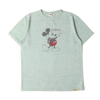 23AW × Disney ミッキーマウス ロゴ バインダーネック ハチハチ ワンツー Tシャツ (DISNEY × SD 88/12 California T)