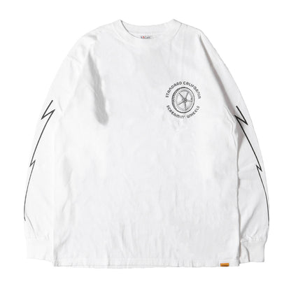 23AW × Screamin' Wheels グラフィック ロングスリーブ Tシャツ (Screamin' Wheels × SD Old School Lightning Long Sleeve T)