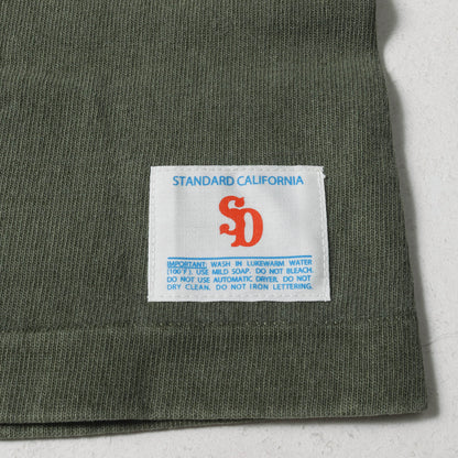 21AW ヴィンテージウォッシュ加工 ロゴ ヘビーウェイト ロングスリーブ フットボール Tシャツ (SD Heavyweight Football Long Sleeve T)