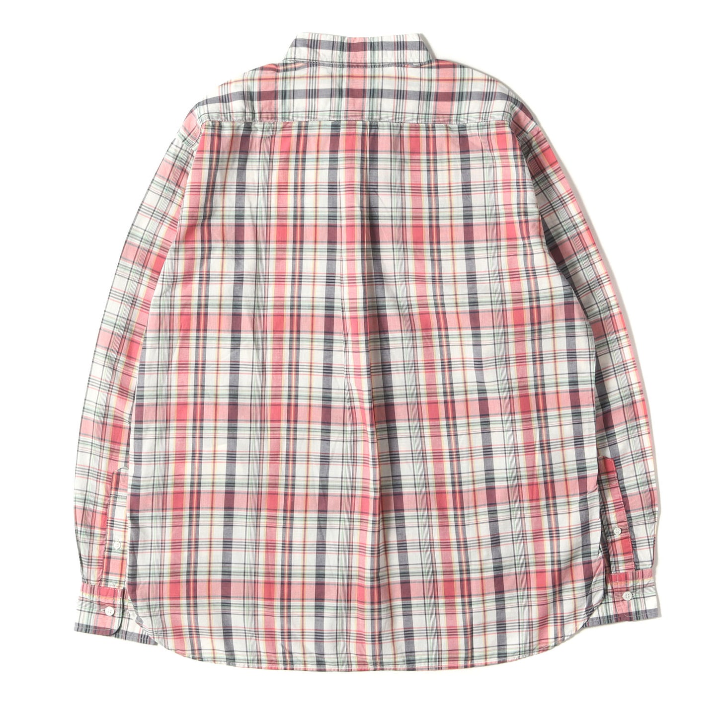 マドラスチェック ワンポイント SDロゴ 刺繍 ボタンダウン ドレス シャツ (SD Madras Check Shirt)