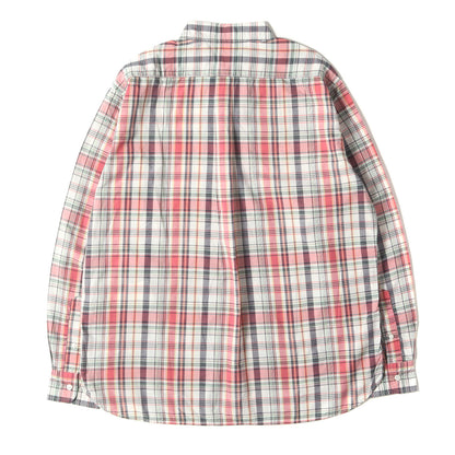 マドラスチェック ワンポイント SDロゴ 刺繍 ボタンダウン ドレス シャツ (SD Madras Check Shirt)