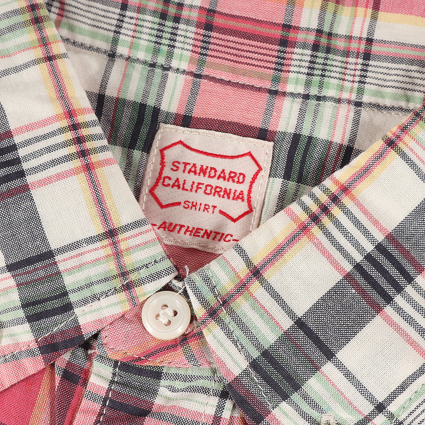 マドラスチェック ワンポイント SDロゴ 刺繍 ボタンダウン ドレス シャツ (SD Madras Check Shirt)