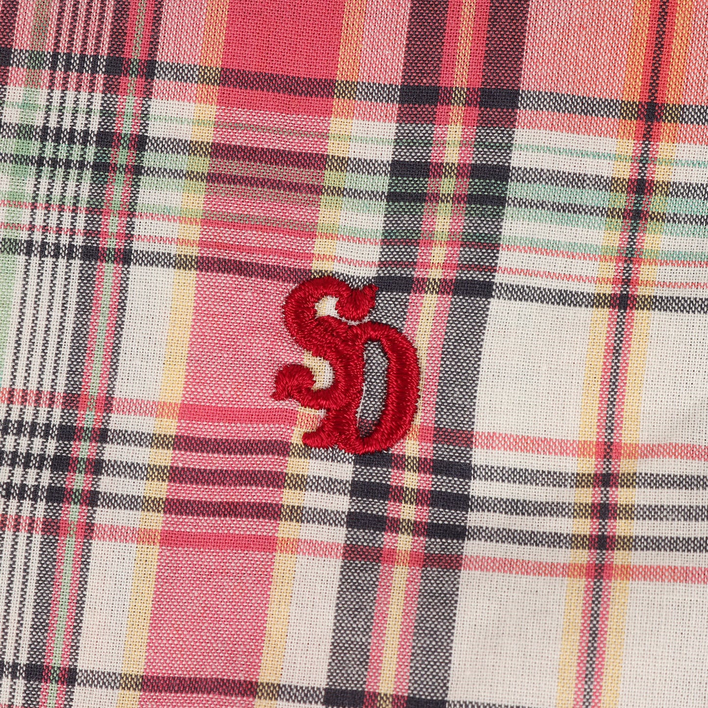 マドラスチェック ワンポイント SDロゴ 刺繍 ボタンダウン ドレス シャツ (SD Madras Check Shirt)