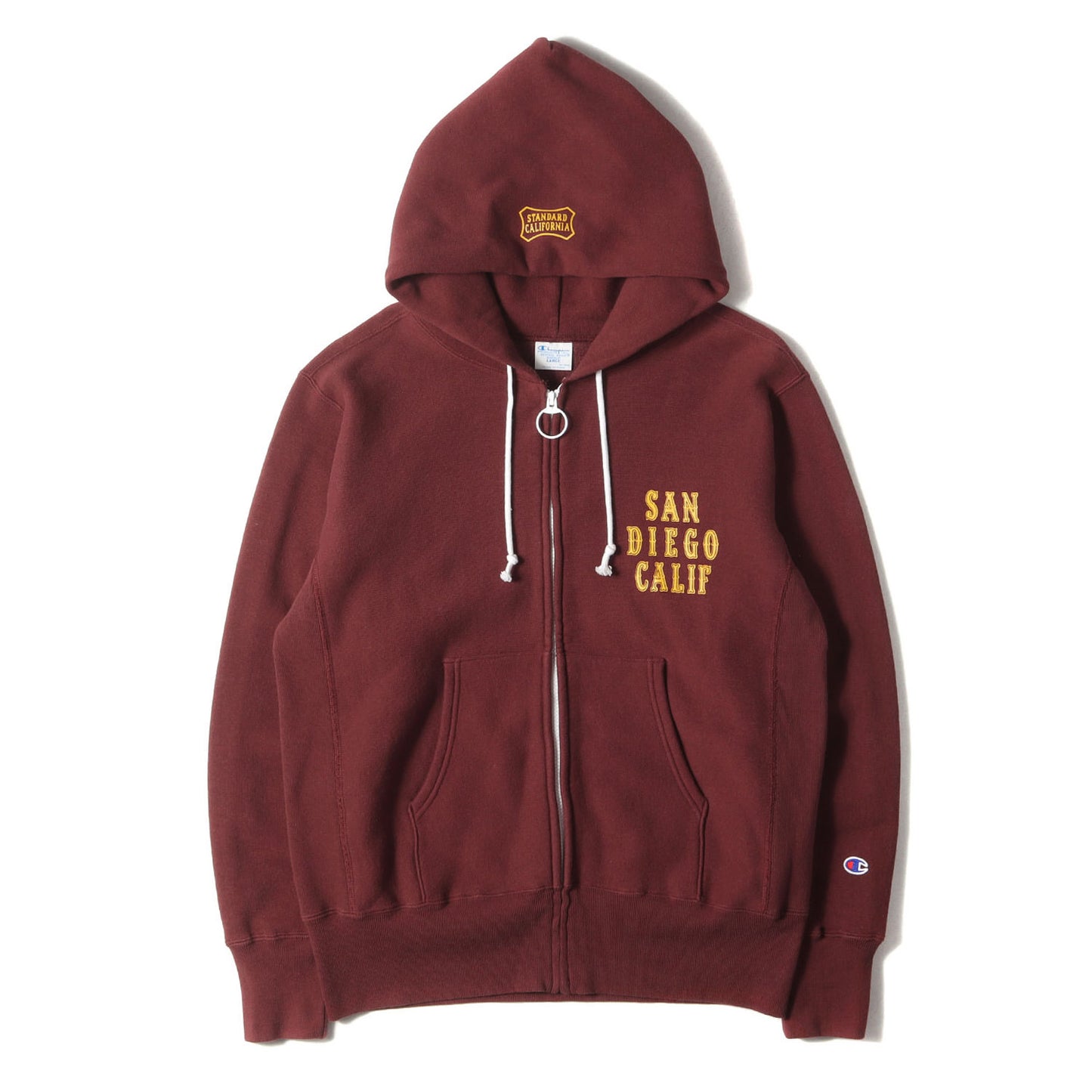 × Champion ロゴ リバースウィーブ スウェット ジップ パーカー (CHAMPION × SD Reverse Weave Zip Hood) / 裏起毛