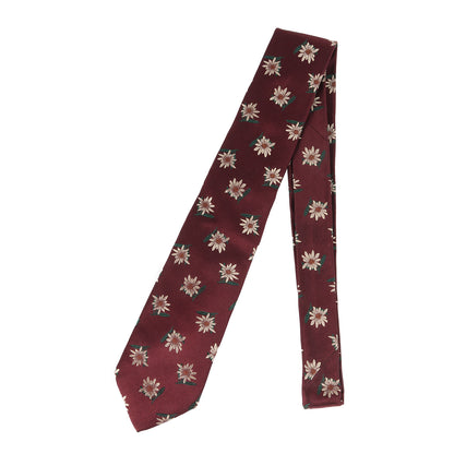 フラワー ジャガード 総柄 シルク ネクタイ (214764)