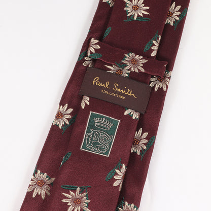 フラワー ジャガード 総柄 シルク ネクタイ (214764)