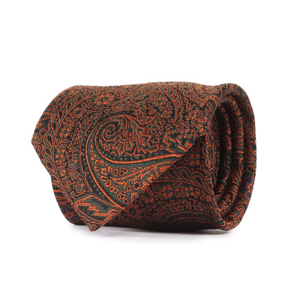 ジオメトリック ペイズリー ジャガード 総柄 シルク ネクタイ (210065 552MJ)