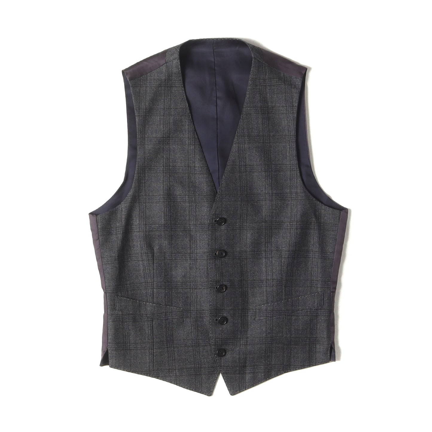 × DELFINO グレンチェック 3ピース スーツ セットアップ (CHECK 2B SUIT 273006 1716MSP ジレベスト 273006 790MSP) / SOHO FIT