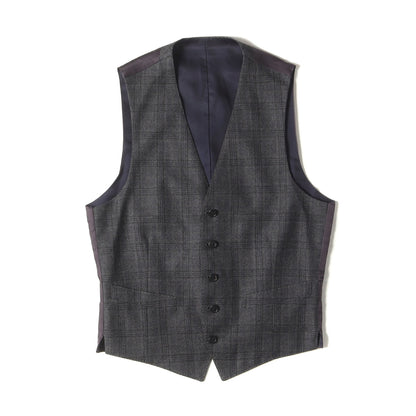 × DELFINO グレンチェック 3ピース スーツ セットアップ (CHECK 2B SUIT 273006 1716MSP ジレベスト 273006 790MSP) / SOHO FIT