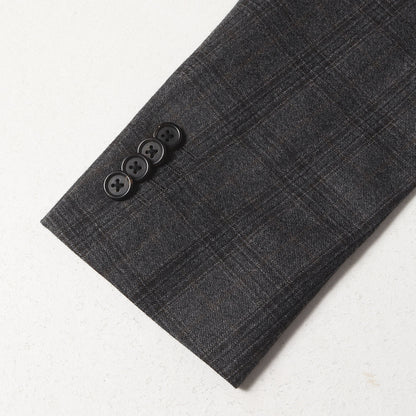 × DELFINO グレンチェック 3ピース スーツ セットアップ (CHECK 2B SUIT 273006 1716MSP ジレベスト 273006 790MSP) / SOHO FIT