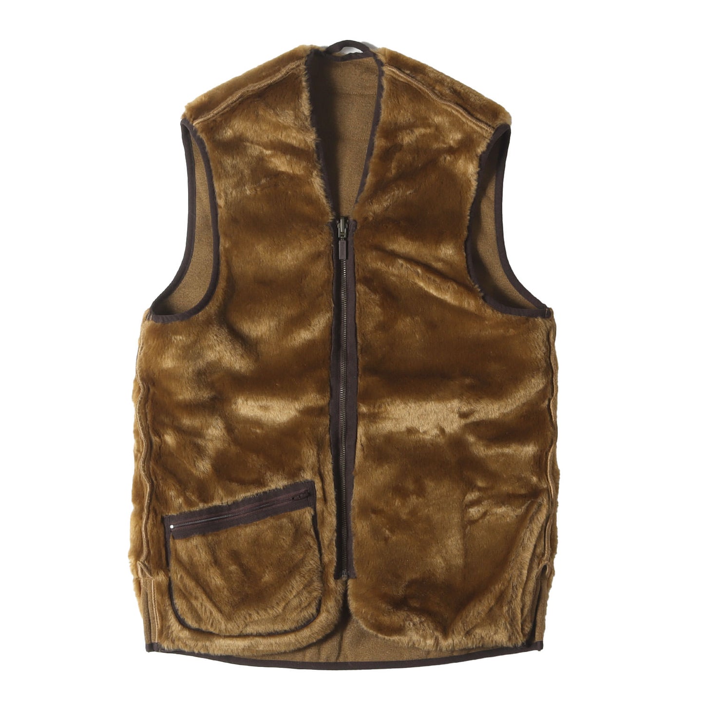 23AW リバーシブル フロントジップ ファー ライナー ベスト (232MLI0004)