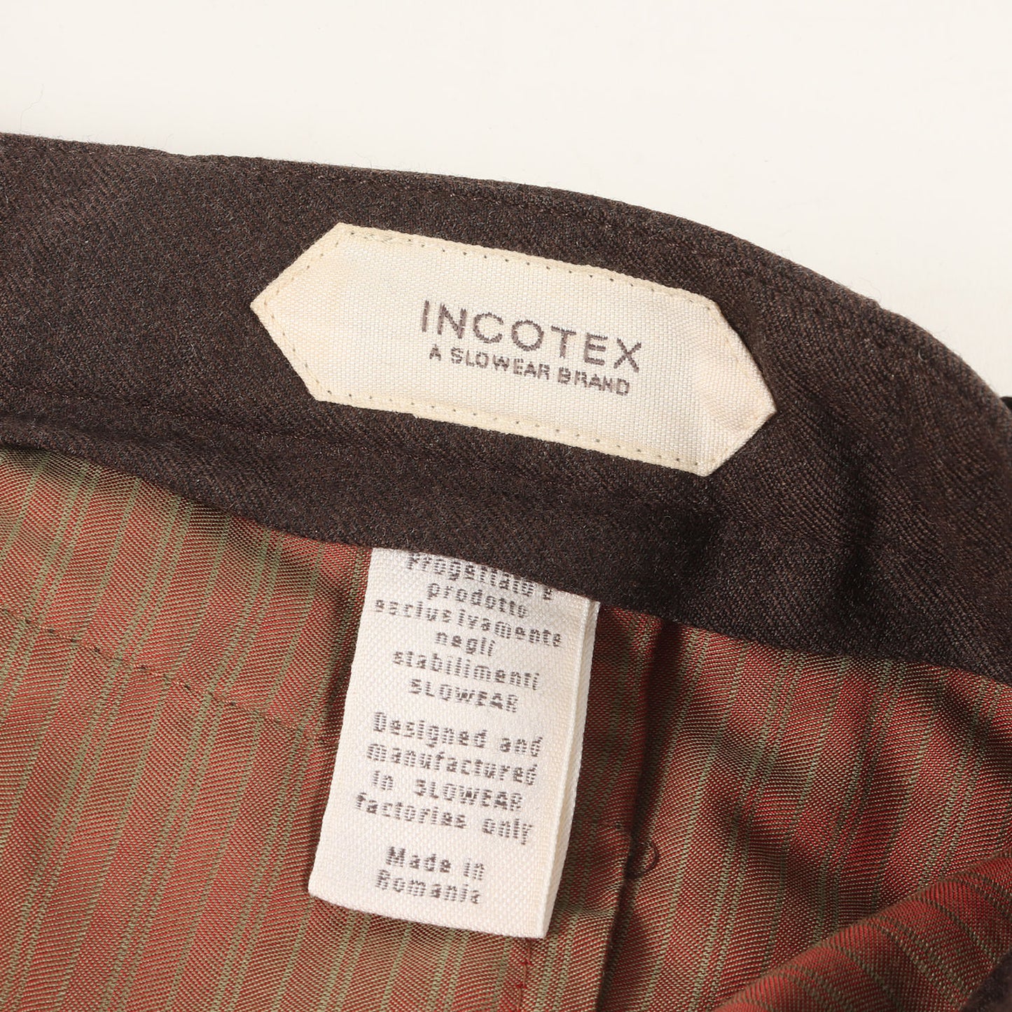 ワンタック SUPER 100s ウール フランネル スラックス パンツ / SLIM FIT