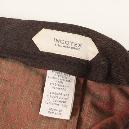 ワンタック SUPER 100s ウール フランネル スラックス パンツ / SLIM FIT