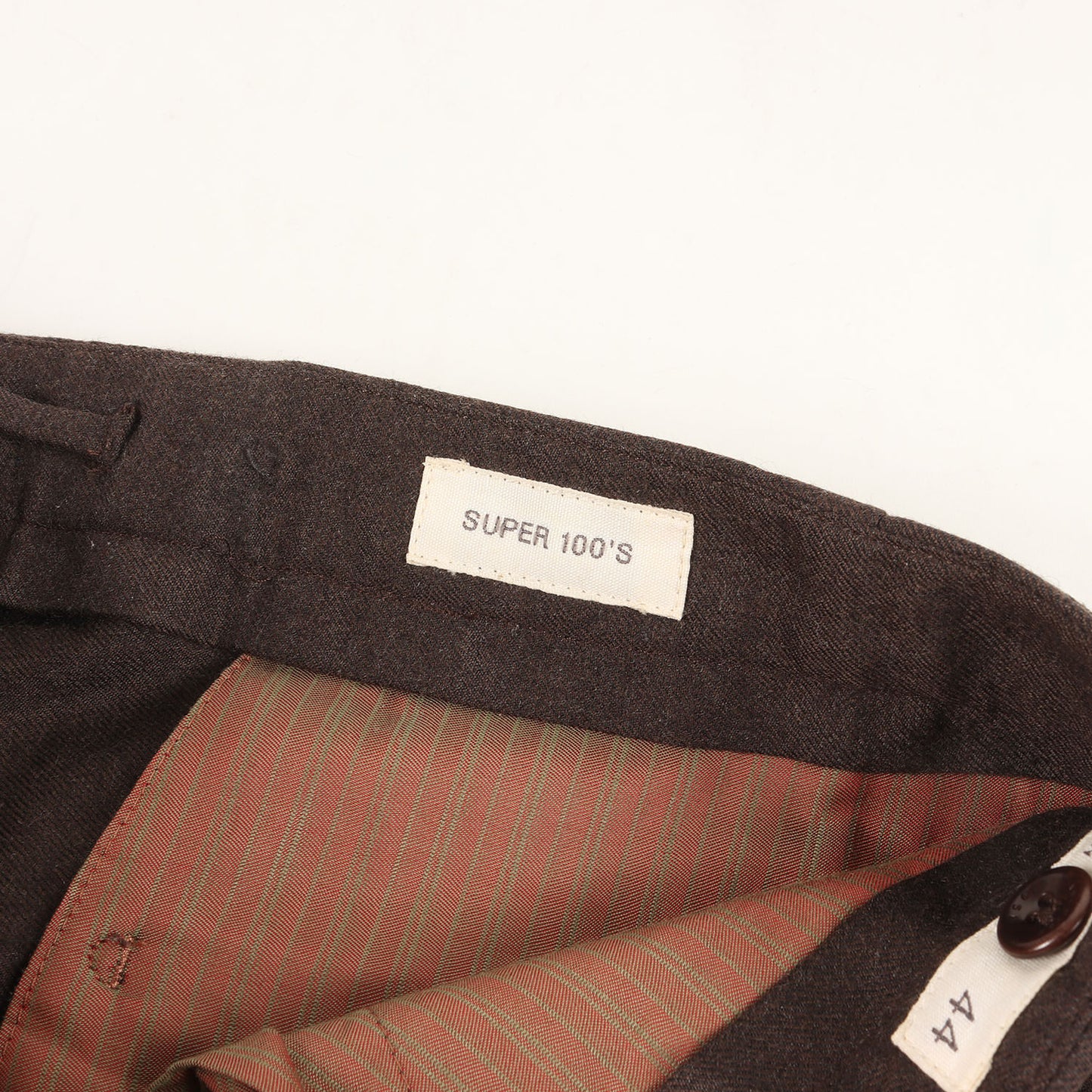 ワンタック SUPER 100s ウール フランネル スラックス パンツ / SLIM FIT