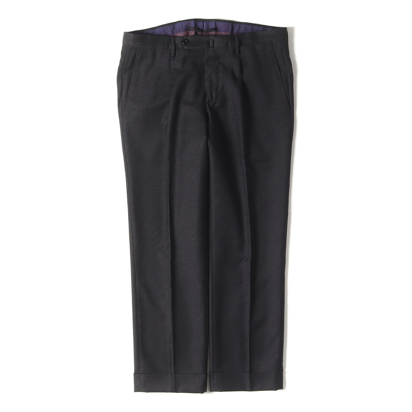 ワンタック SUPER 100s ウール フランネル スラックス パンツ / SLIM FIT