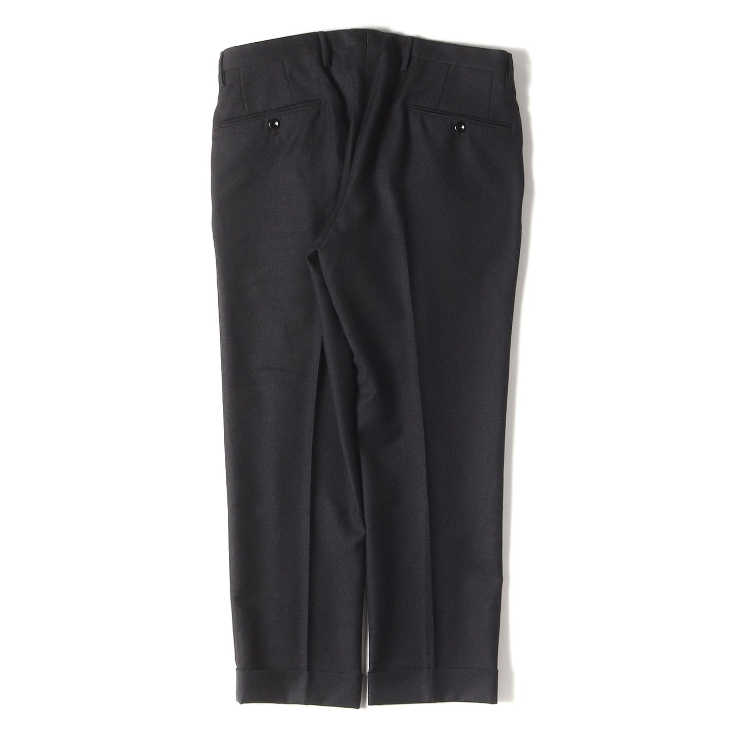 ワンタック SUPER 100s ウール フランネル スラックス パンツ / SLIM FIT