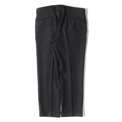 ワンタック SUPER 100s ウール フランネル スラックス パンツ / SLIM FIT