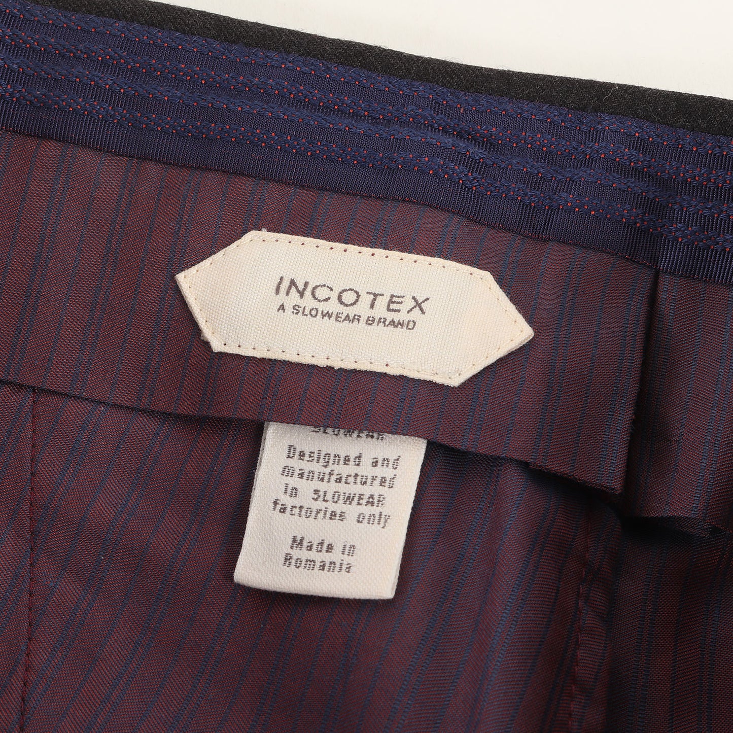 ワンタック SUPER 100s ウール フランネル スラックス パンツ / SLIM FIT