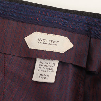 ワンタック SUPER 100s ウール フランネル スラックス パンツ / SLIM FIT