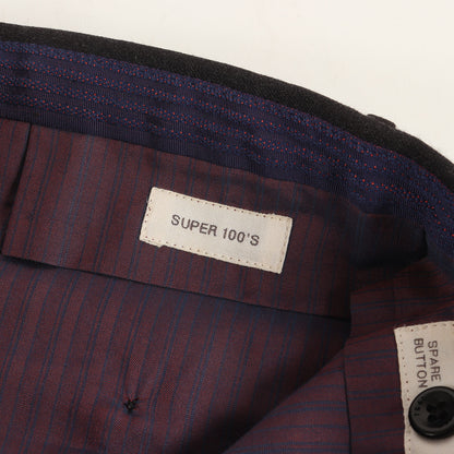 ワンタック SUPER 100s ウール フランネル スラックス パンツ / SLIM FIT