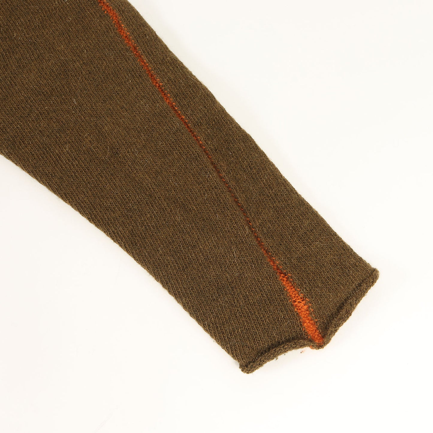 98AW 田中オム スリーブ 変型 切替 Vネック ウールナイロン ミドルゲージ ニット (HN-070240)