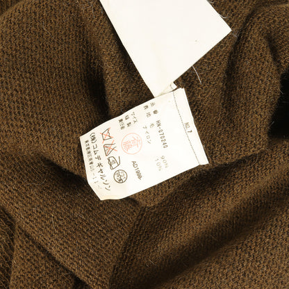 98AW 田中オム スリーブ 変型 切替 Vネック ウールナイロン ミドルゲージ ニット (HN-070240)