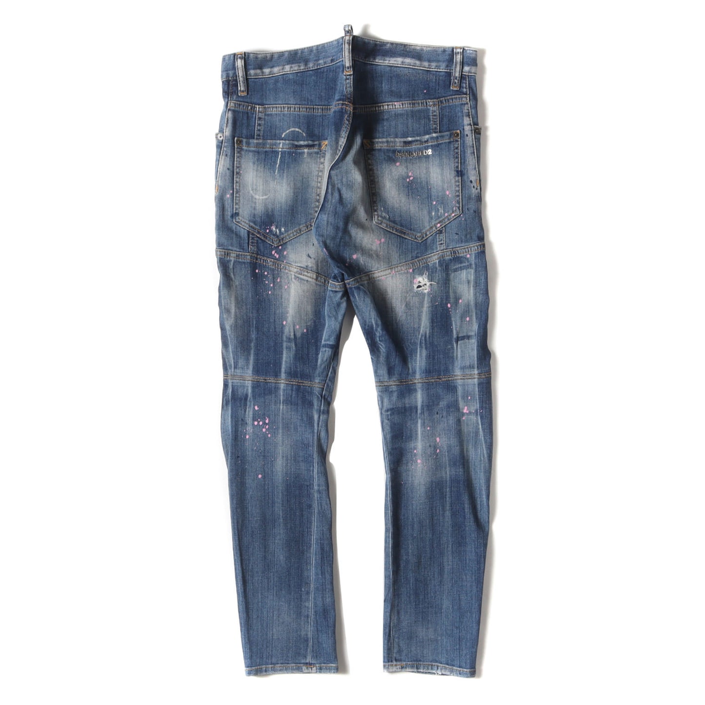 ペイント クラッシュ リペア加工 ストレッチ デニム スキニー パンツ (Tidy Biker Jean S74LA0737 S36342)