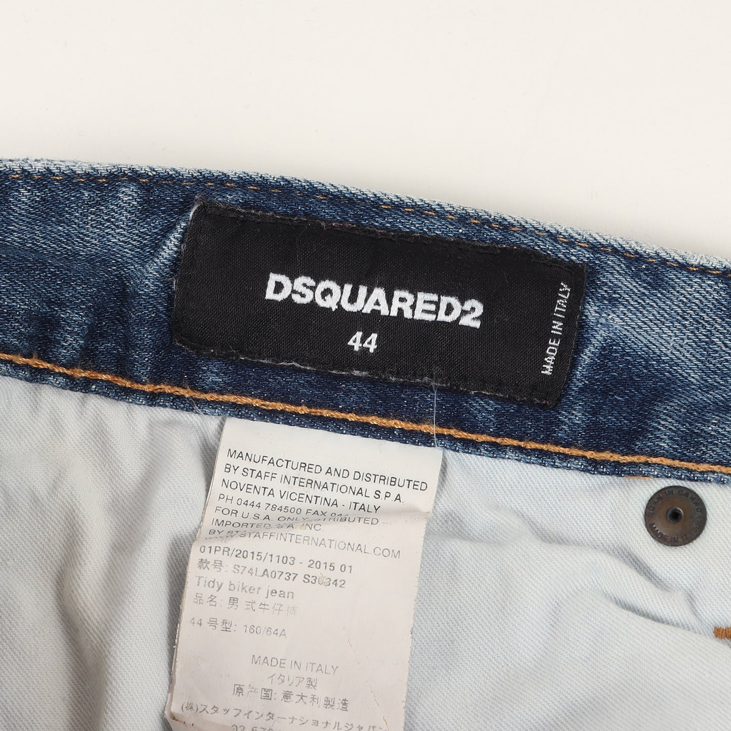 ペイント クラッシュ リペア加工 ストレッチ デニム スキニー パンツ (Tidy Biker Jean S74LA0737 S36342)