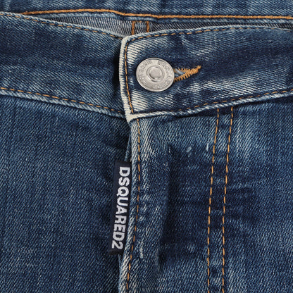 ペイント クラッシュ リペア加工 ストレッチ デニム スキニー パンツ (Tidy Biker Jean S74LA0737 S36342)