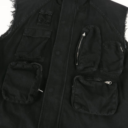 24AW MM6 スリーブレス オーバーサイズ ポケット ベスト ドレス(Sleeveless Pocket Vest Dress)