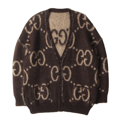 現行モデル リバーシブル GG モヘア ウール ニット カーディガン (635160 XKBK2)