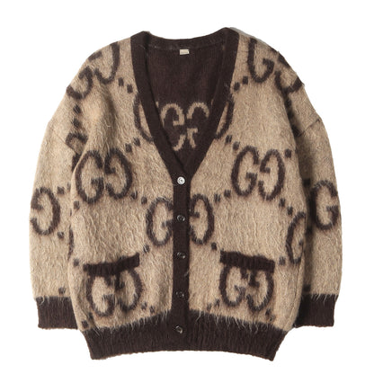 現行モデル リバーシブル GG モヘア ウール ニット カーディガン (635160 XKBK2)