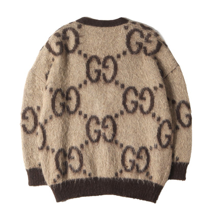 現行モデル リバーシブル GG モヘア ウール ニット カーディガン (635160 XKBK2)