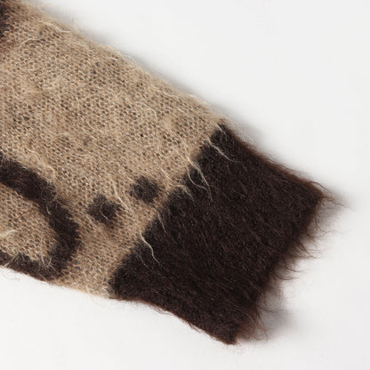 現行モデル リバーシブル GG モヘア ウール ニット カーディガン (635160 XKBK2)