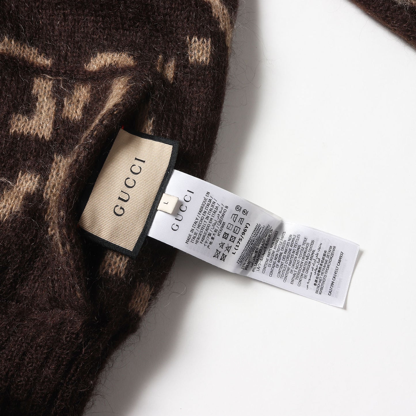 現行モデル リバーシブル GG モヘア ウール ニット カーディガン (635160 XKBK2)