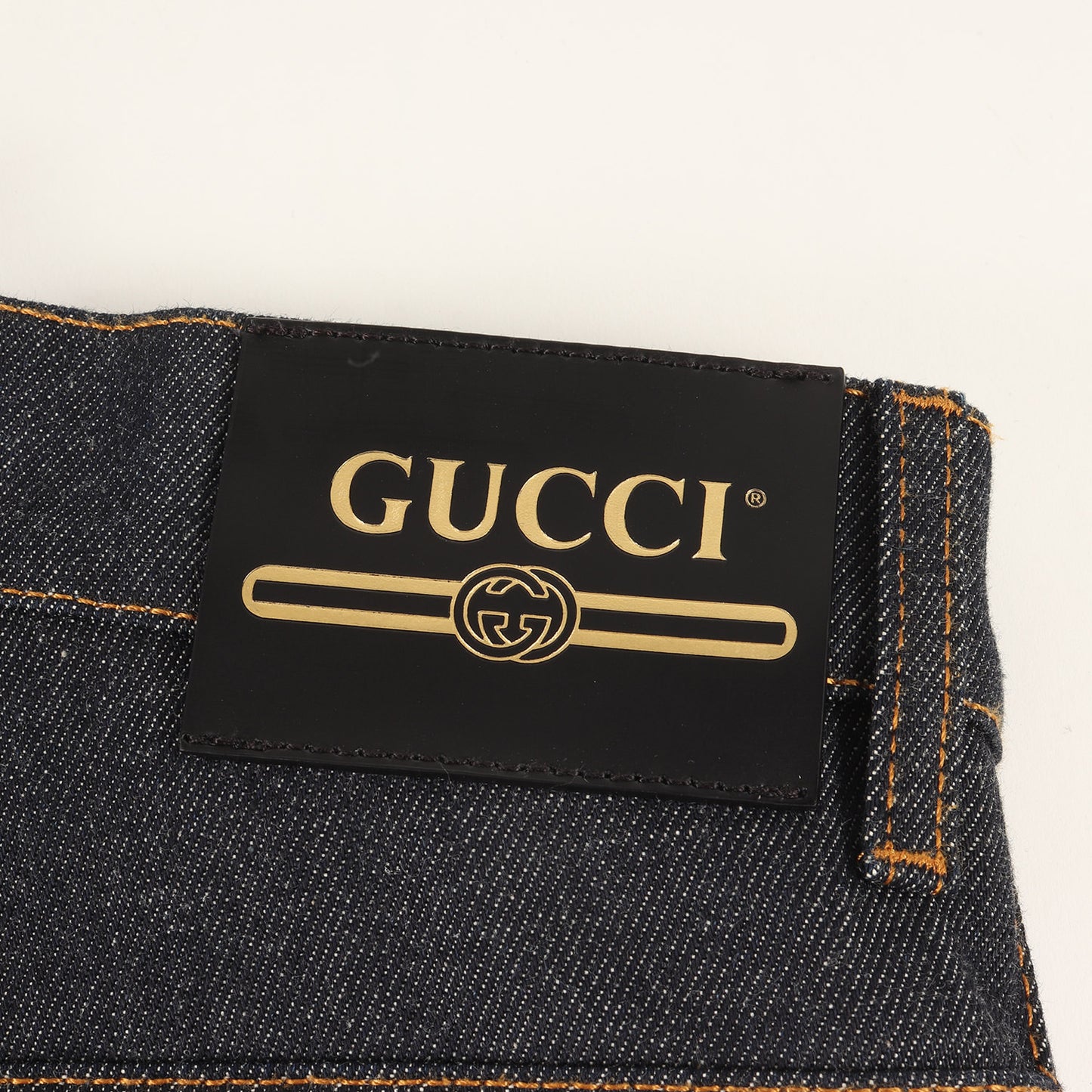 23AW GGパターン 折り返し付き デニム パンツ (700949 XDB1Z)