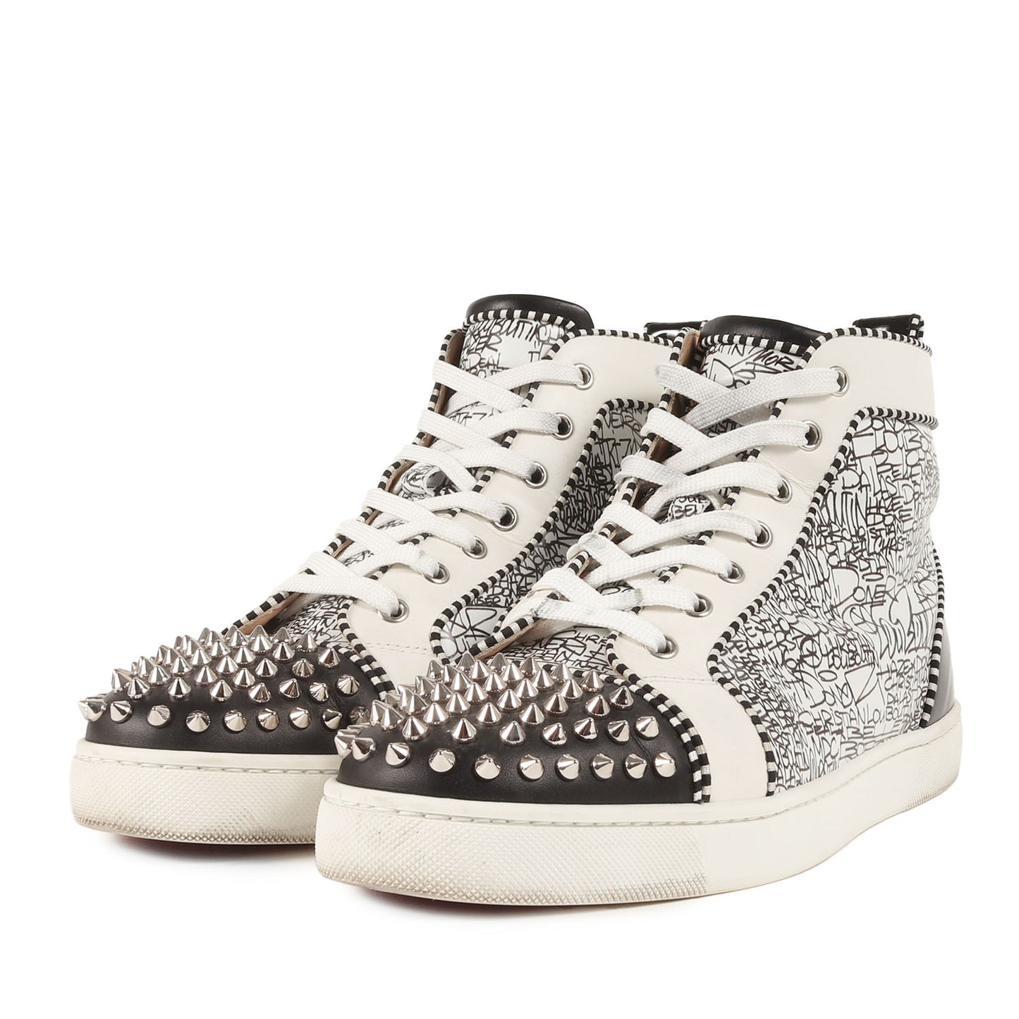 グラフィックロゴ スパイクスタッズ ハイカット スニーカー (LOU SPIKES ORLATO FLAT 1190397)