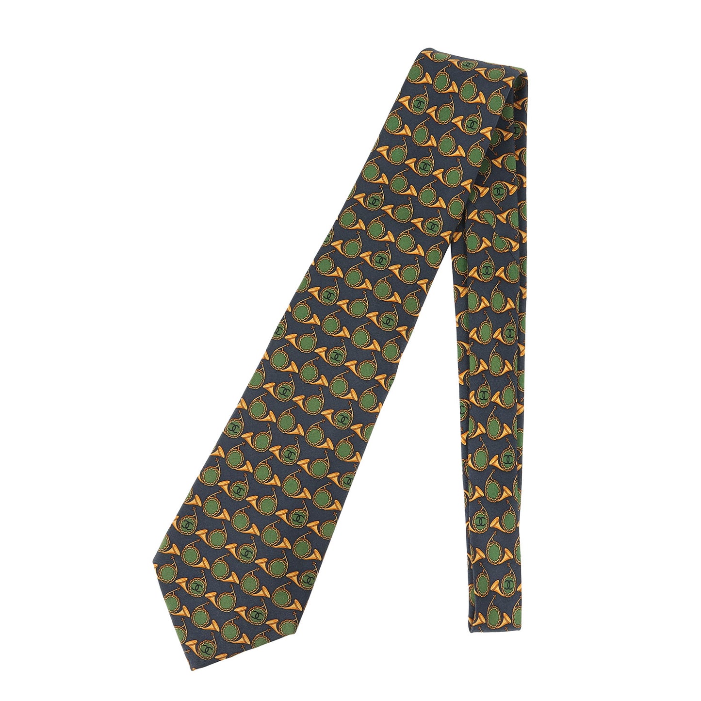 ココマーク ホルン 総柄 シルク ネクタイ