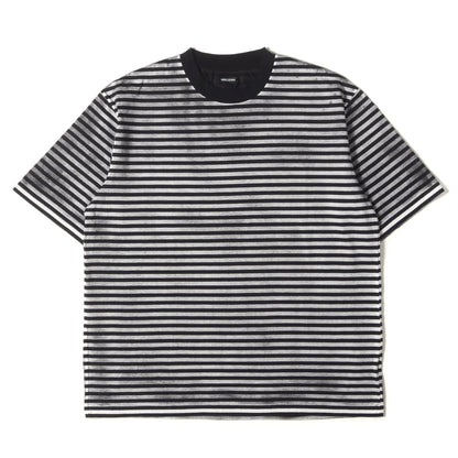 25SS ウォッシュド 吹き付け加工 ボーダー Tシャツ (Seepage Border Crewneck T-SH 2503-4001)