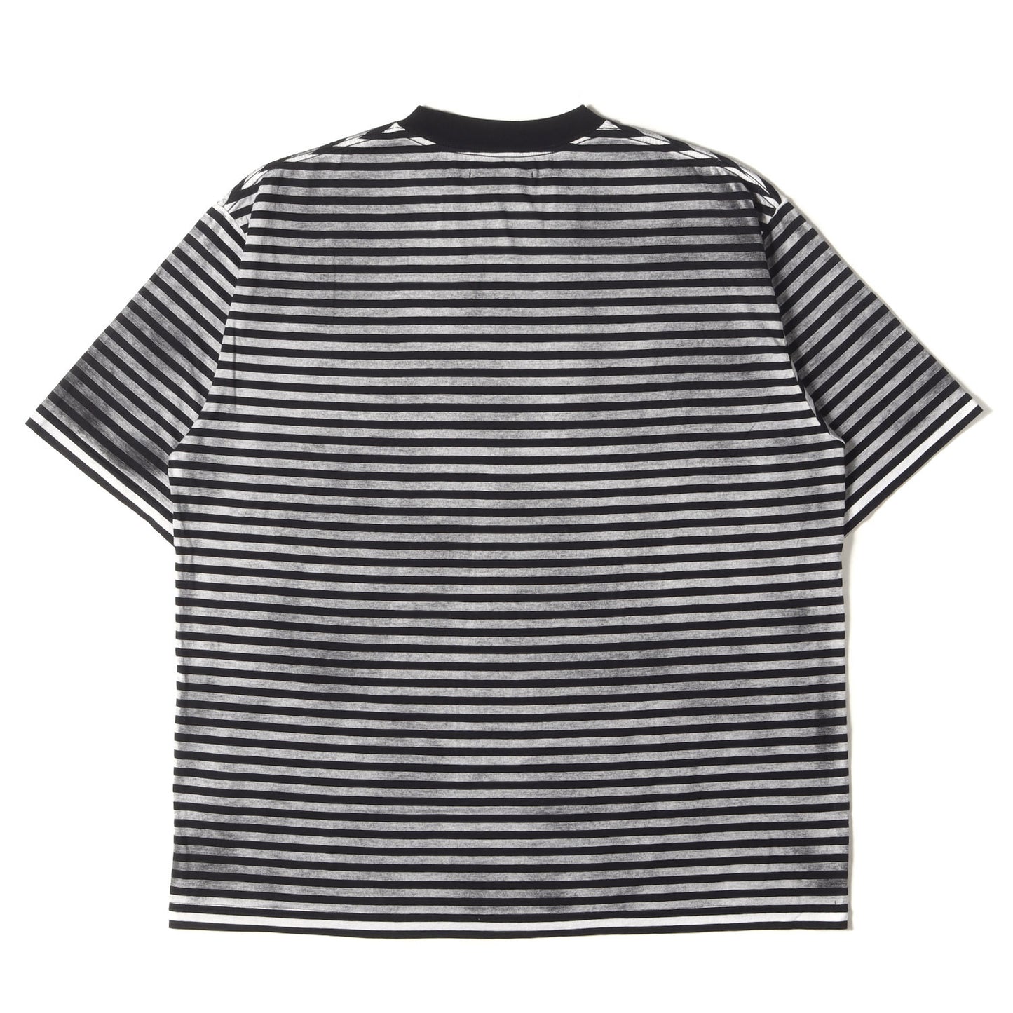 25SS ウォッシュド 吹き付け加工 ボーダー Tシャツ (Seepage Border Crewneck T-SH 2503-4001)